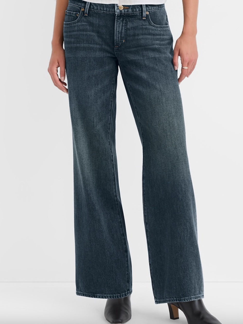 Loft Rivete Low Rise Wide Leg Jean - Picture 4 of 4